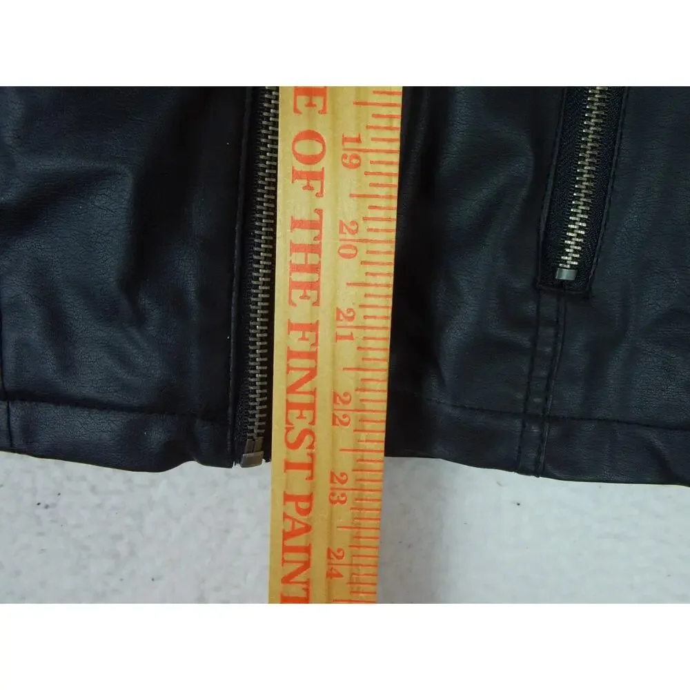 New Look Moto Faux Leather‎ Jacket Women's Size XL Black